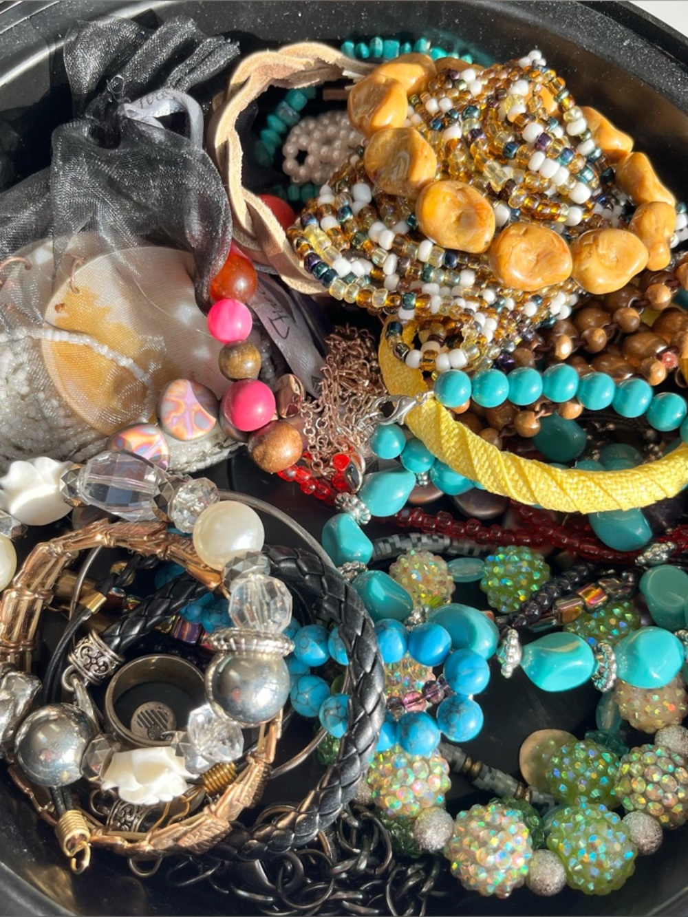 5 pounds Vintage to Modern Jewelry treasure Lot Bag -All Wearable, Resell, Craft